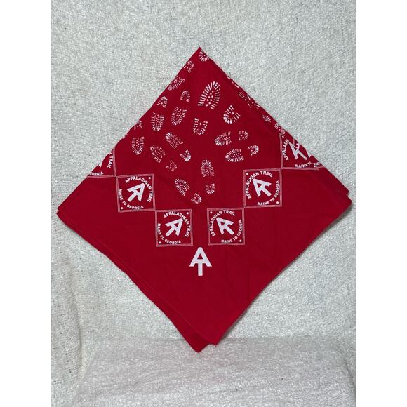 Appalachian Trail Bandanna Handkerchief Headware Red - Picture 3 of 4